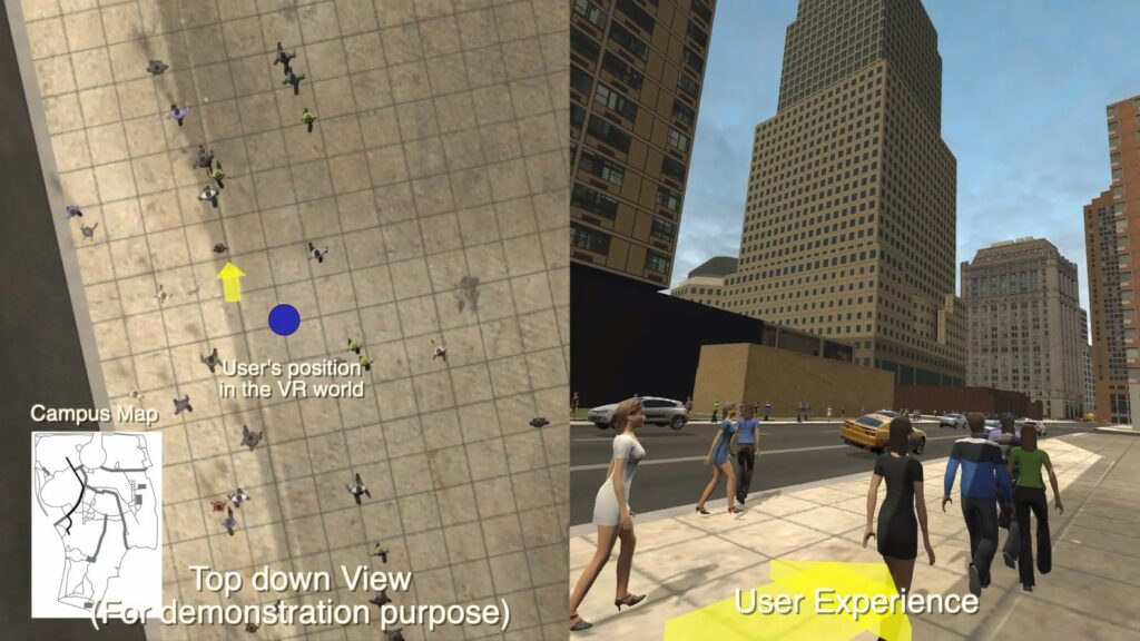 a group of people standing in front of a building