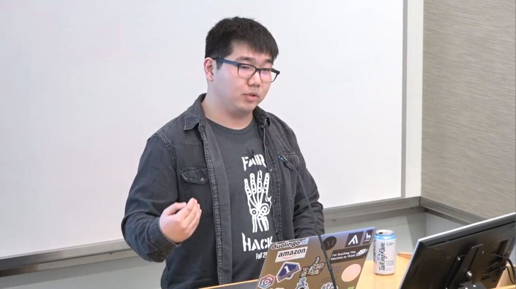 Akiko Eriguchi giving a talk at Microsoft Research