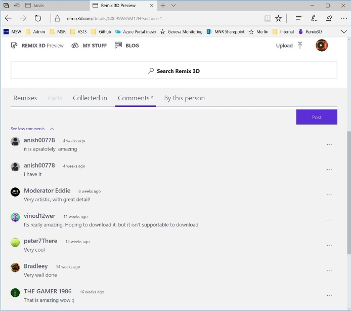 Remix3D with Embedded Social