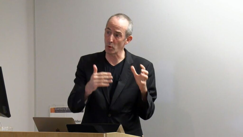 Maarten de Rijke giving talk at Microsoft Research