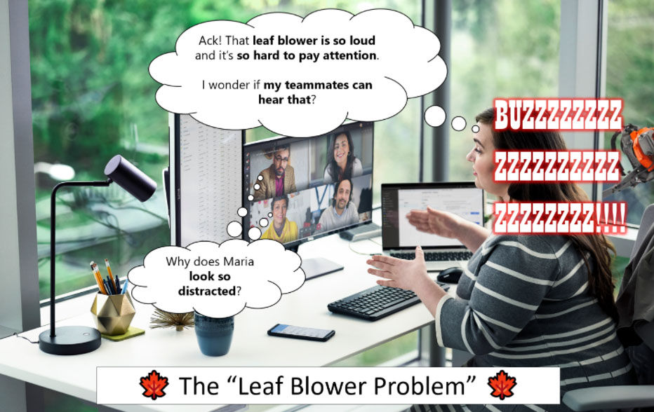 New future of work - distracted woman in a remote meeting