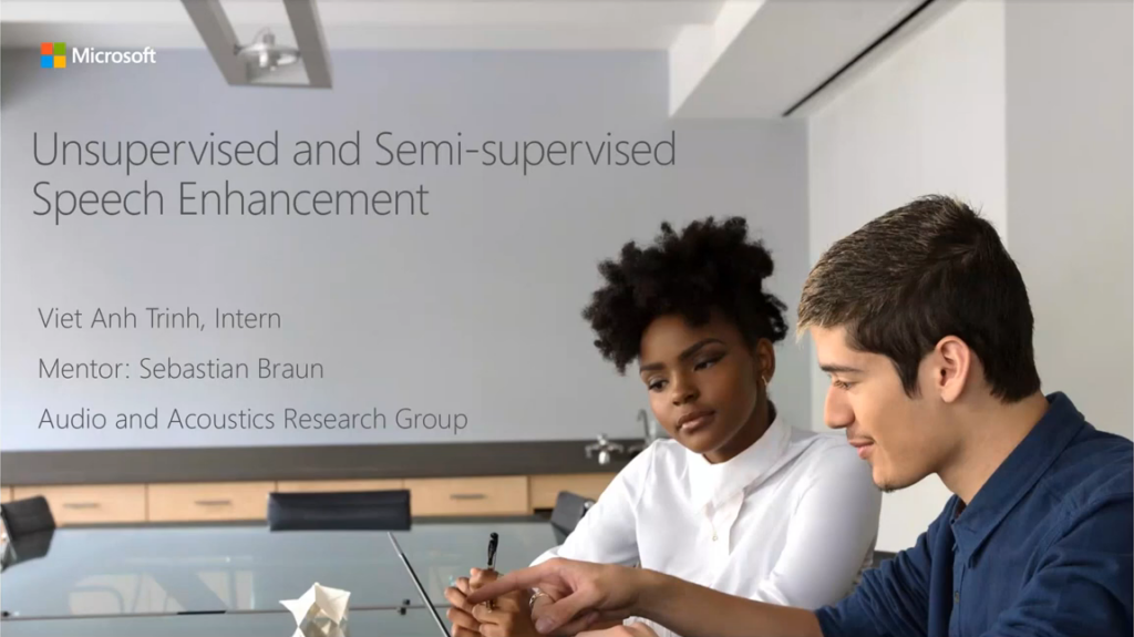 Internship final talk Viet Anh Trinh: Unsupervised speech enhancement