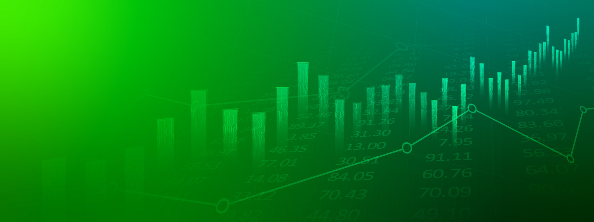 abstract economics bar graph and line graph