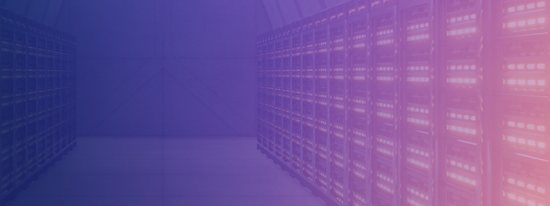 robotics workshop header - server hallway with a color gradient overlay