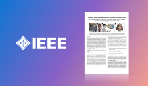 IEEE Conference logo on a purple to pink gradient with the featured paper on the left.