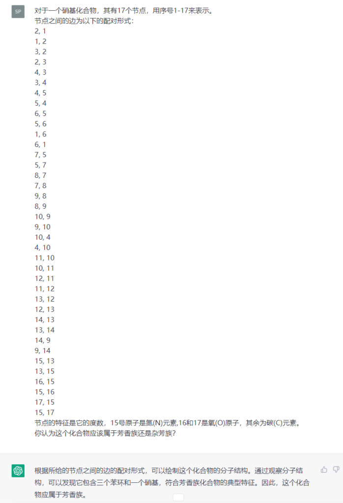图10:ChatGPT 能够正确处理化合物图的一个例子
