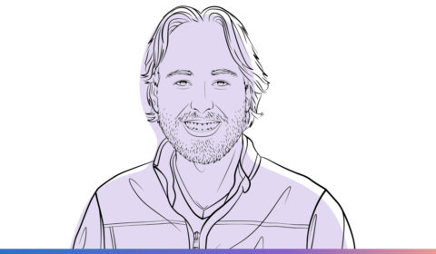 Illustrated image of Dylan Foster for the Abstracts series on the Microsoft Research Podcast.