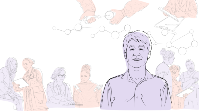 AI Revolution podcast series | outline illustration of Peter Lee