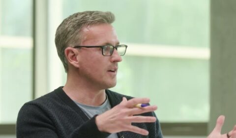 a man wearing glasses