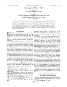 Paper by Hohenberg and Kohn | Inhomogeneous Electron Gas*