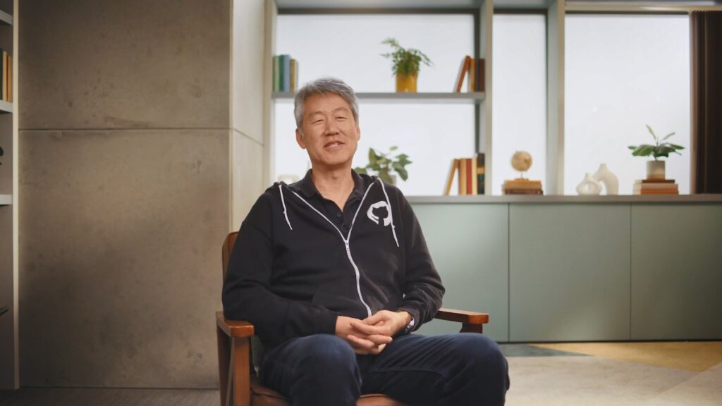 a person sitting in a chair