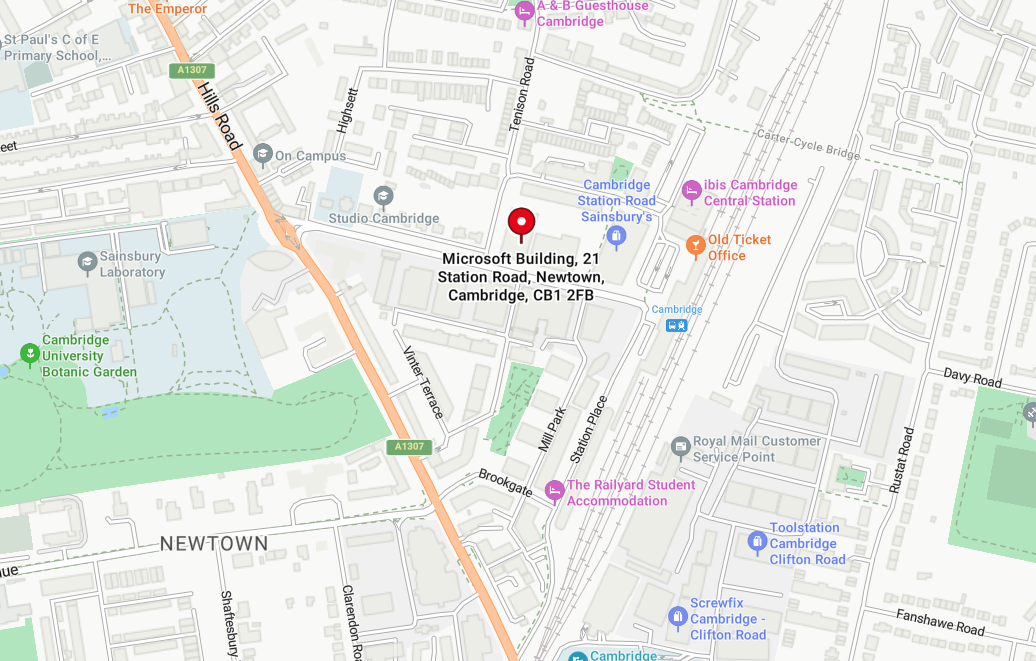 Map of Microsoft Research Cambridge