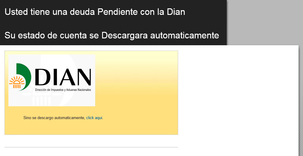Social engineering document with a malicious link.