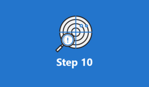 Image which reads Step 10.