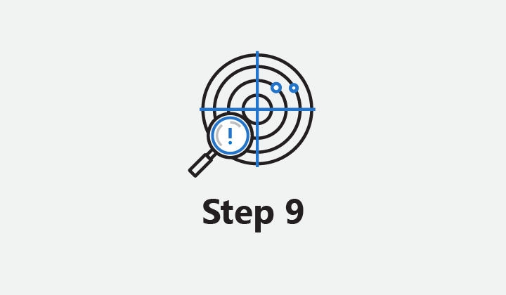 Image which reads "Step 9."
