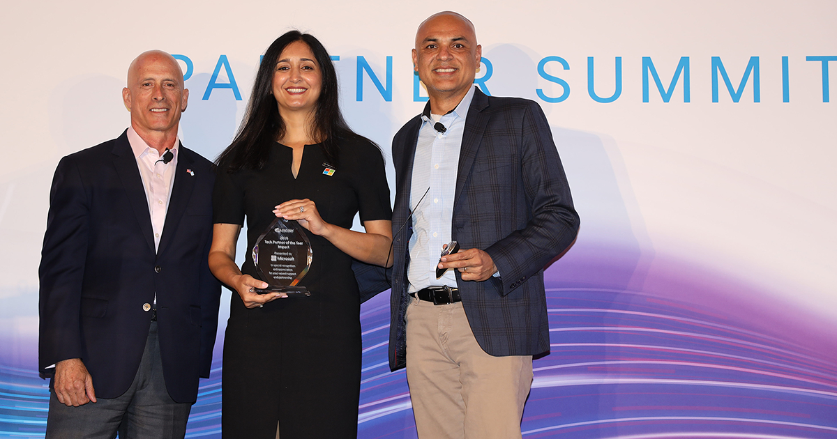 Jason Varis Microsoft is awarded Zscaler’s Technology Partner of the Year for 2019