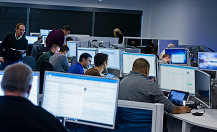 Image of security workers in an office.