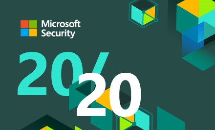 The Microsoft 20/20 logo.