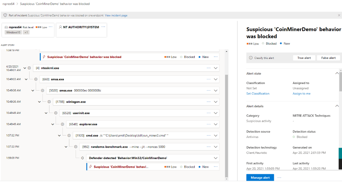 Defending against cryptojacking with Microsoft Defender for Endpoint