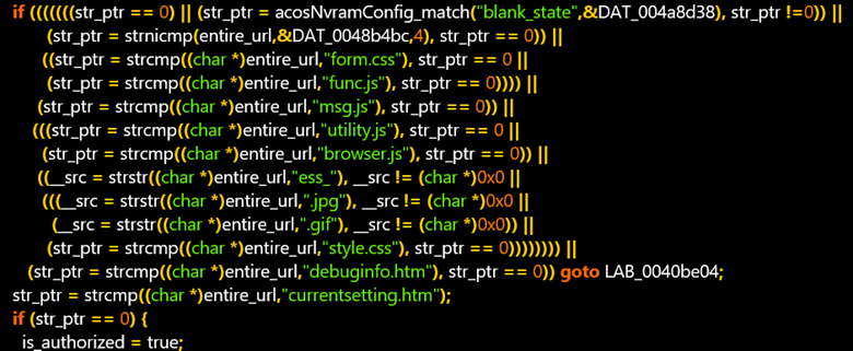 Screenshot of code showing pseudo code in HTTPd