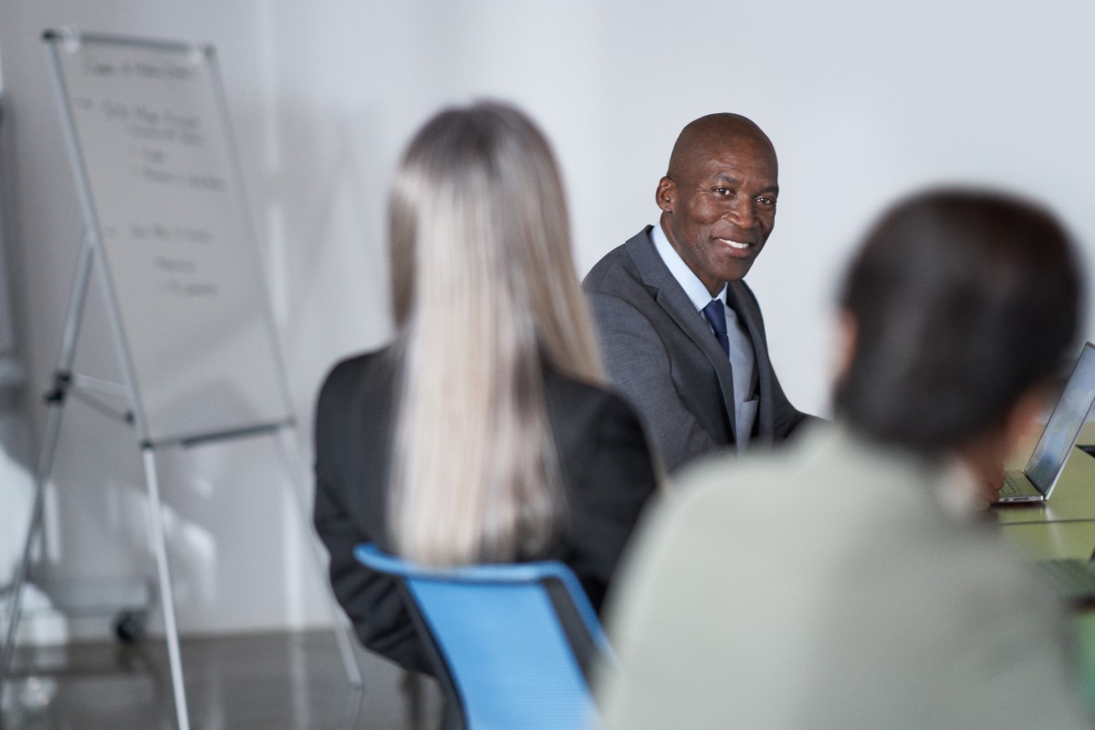 Chief information security officer presents to the board of executives on security topics.