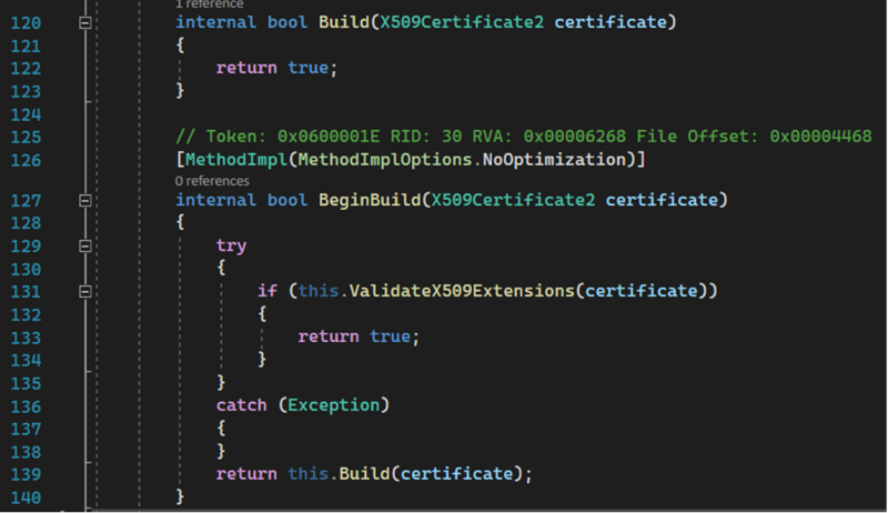 Screenshot of a section of a configuration file.