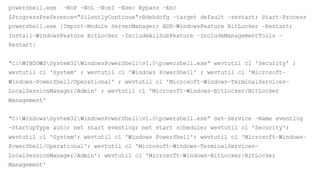 Screenshot of PowerShell commands.