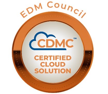 EDM Council CDMC Cloud Certified certification badge.