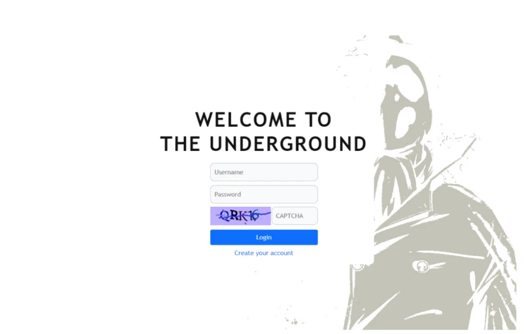 Screenshot of the underground ransomware .onion site