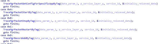 Screenshot of CMPTraceMgr's code running the relevant service