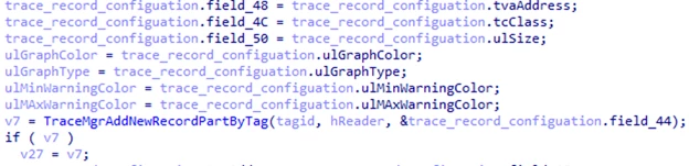 Screenshot of TraceMgrRecordAddByTag’s code