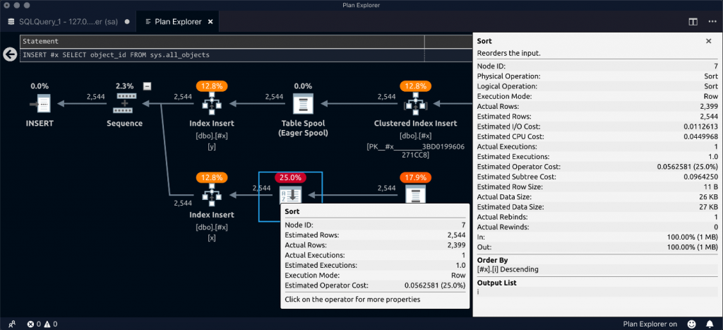 SentryOne Plan Explorer extension in Azure Data Studio.