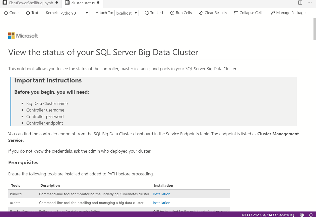 Collapsible code cells in action.