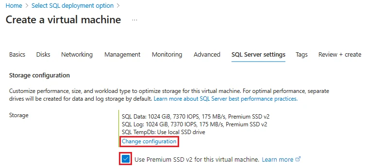 Provision Premium SSD v2 Storage for Microsoft SQL Server - Microsoft SQL Server Blog