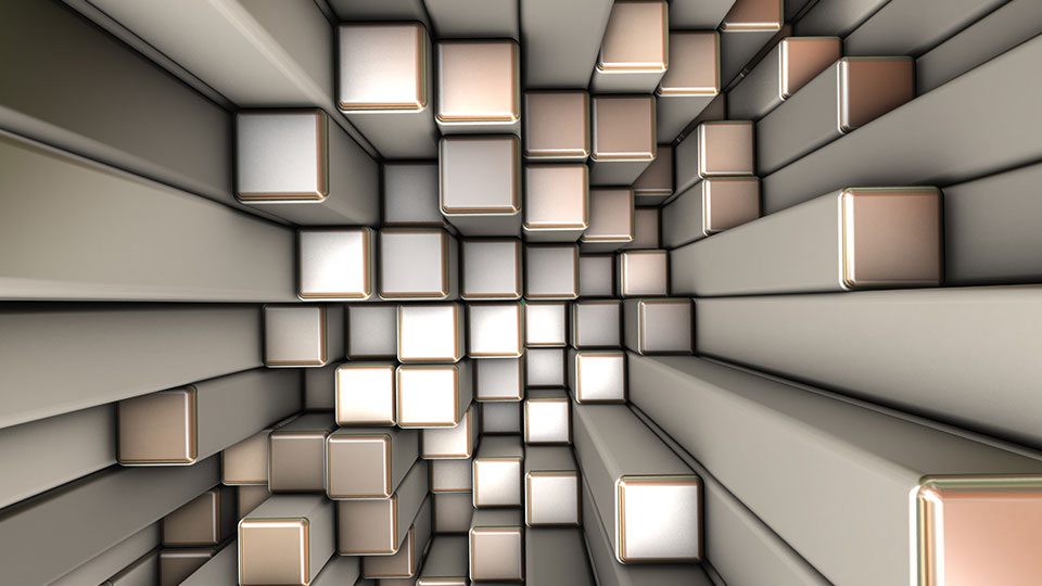 An abstraction of the ends of square columns stacked together