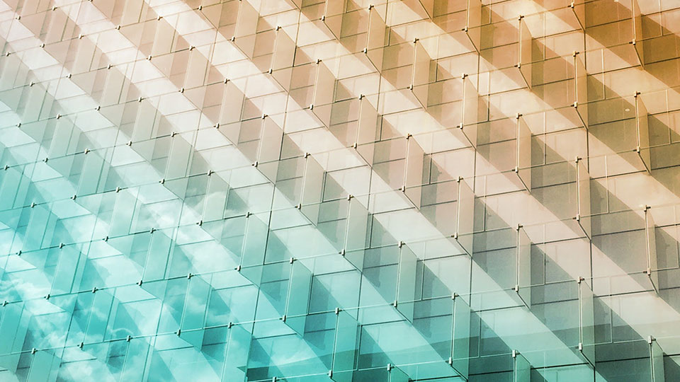 An abstraction of the windows on the side of skyscrapers