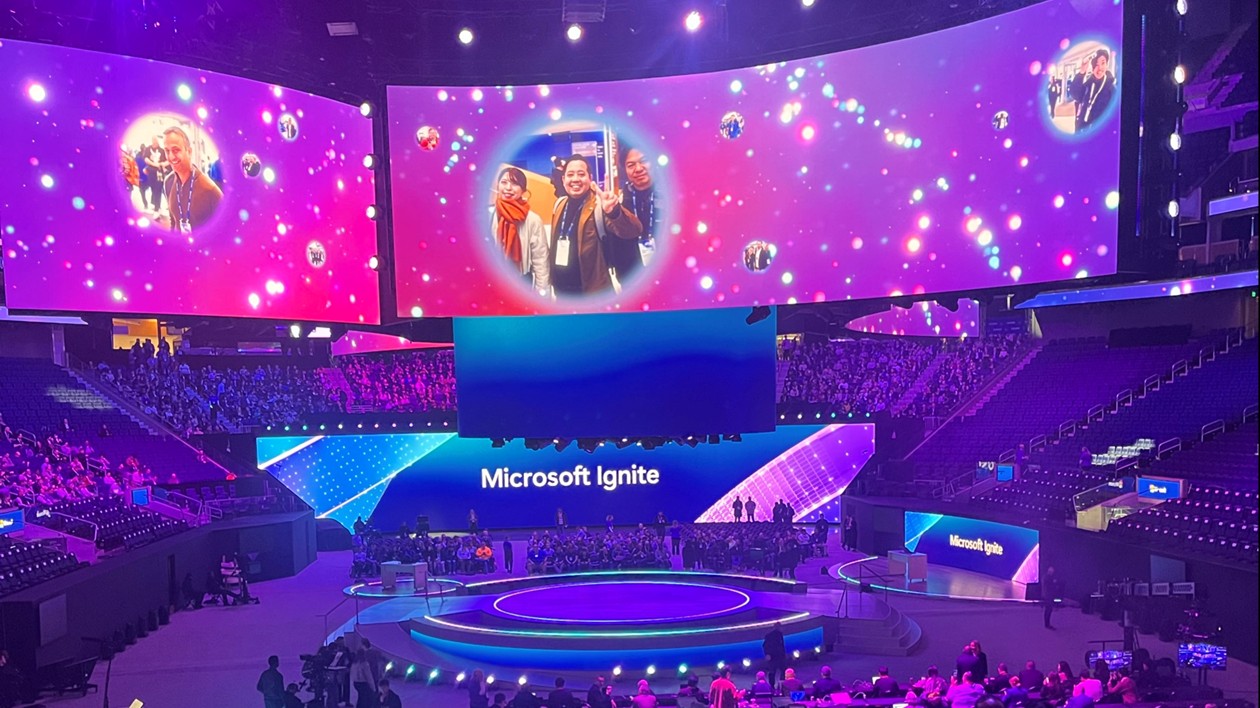 Photo of main stage from Microsoft Ignite