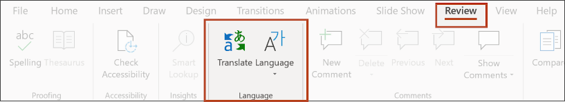 translate presentation from english to arabic