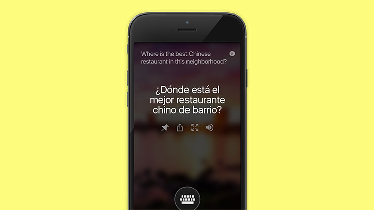 Text translation on Translator app