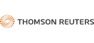 Thomson Reuters Logo with orange circle symbol on the left