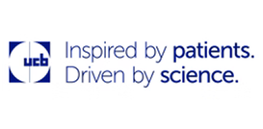 UCB logo with the slogan “Inspired by patients. Driven by science.”