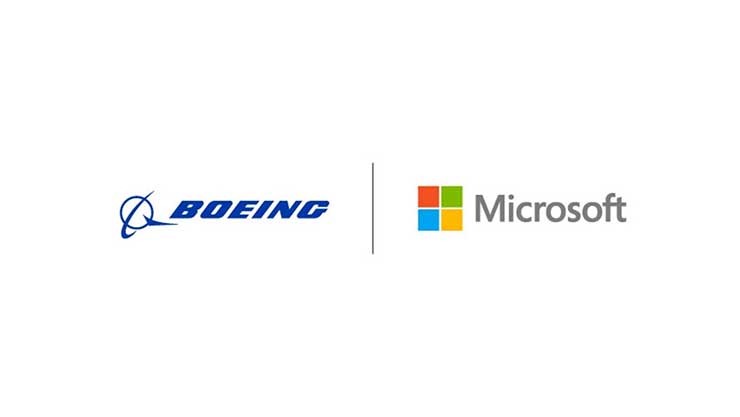 Boeing and Microsoft logo