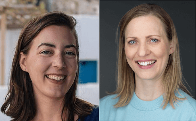 Lundy and Oxford are shown smiling in portrait photos.