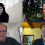 Chau, Hoyer, Nilsson, and Hayes pose for a screenshot during a Microsoft Teams meeting.