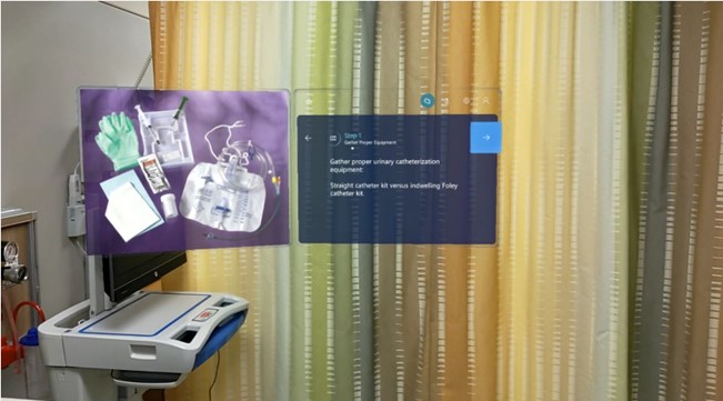 Microsoft HoloLens を活用した医療機器の作業ガイドのイメージ