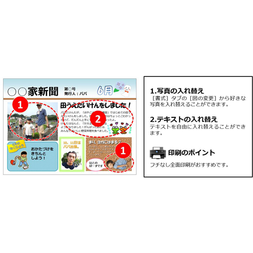 家族新聞 (かぞくしんぶん) (てるてるぼうす) 画面スライド-2