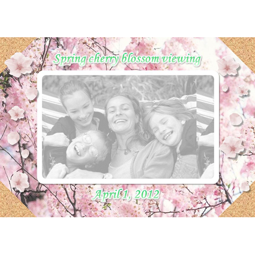 フォト ムービー (お花見) 画面スライド-1