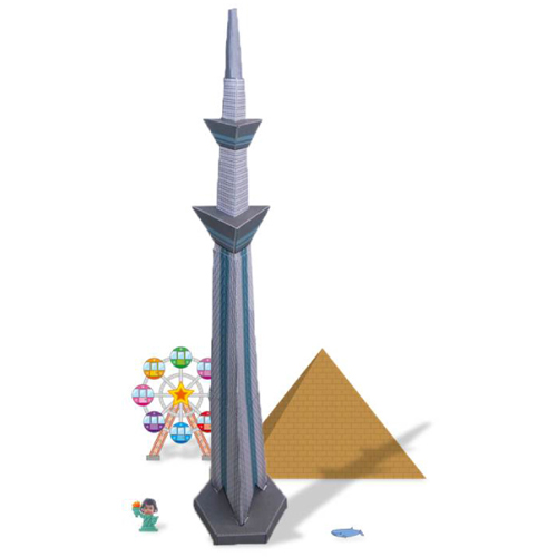 ペーパー クラフト (タワー) 画面スライド-1