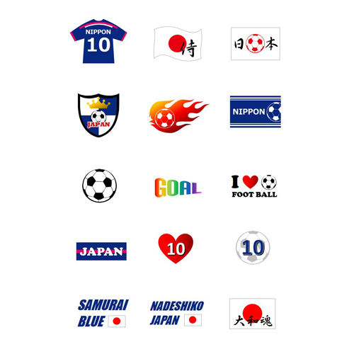 タトゥー シール (サッカー応援) 画面スライド-1